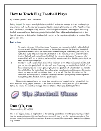 How to Teach Flag Football Plays Run QB