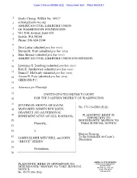 Plaintiffs' Brief in Opposition to Defendants' Motion To