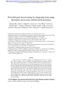Powerful Gene-Based Testing by Integrating Long-Range Chromatin Interactions and Knockoﬀ Genotypes