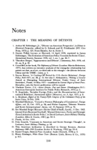 Chapter 1 the Meaning of Detente