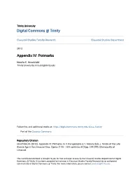 Appendix IV: Potmarks