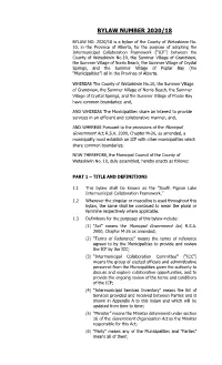 Bylaw Number 2020/18