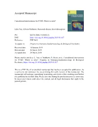 Cannabinoid Interventions for PTSD: Where to Next?