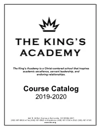 Course Catalog 2019-2020