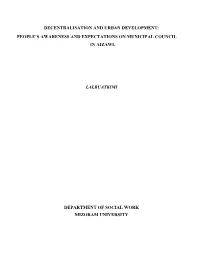 Decentralisation and Urban Development: People's