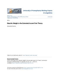 Diacritic Weight in the Extended Accent First Theory