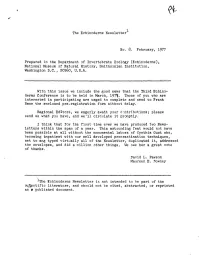 Echinoderms Newsletter