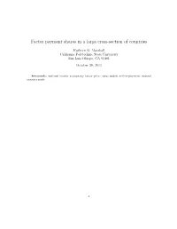 Factor Payment Shares in a Large Cross-Section of Countries