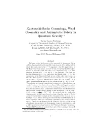 Kantowski-Sachs Cosmology, Weyl Geometry and Asymptotic Safety in Quantum Gravity ∗