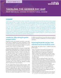 Tackling the Gender Pay Gap from Individual Choices to Institutional Change