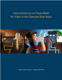 Universal Access to Clean Water for Tribes in the Colorado River Basin