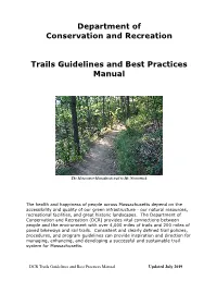 View the DCR Trail Guidelines and Best Practices Manual