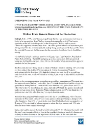 Walker Trails Generic Democrat for Reelection