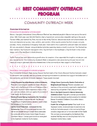 48. Best Community Outreach Program