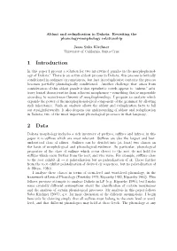 Ablaut and Reduplication in Dakota: Revisiting the Phonology-Morphology Relationship