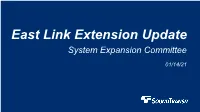 East Link Extension Update System Expansion Committee
