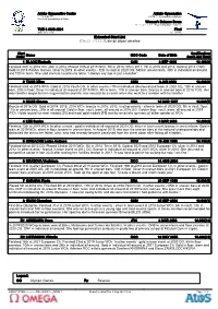 Extended Start List 拡張スタートリスト / Liste De Départ Détaillée
