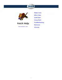 Fetch Help PDF Index