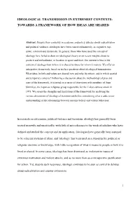 Ideological Transmission in Extremist Contexts: Towards a Framework of How Ideas Are Shared