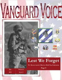 Lest We Forget Pfc
