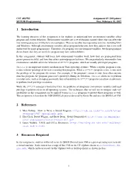 SETUID Programming Due: February 15, 2017