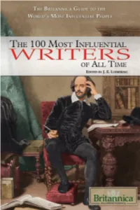 The 100 Most Influential Writers of All Time