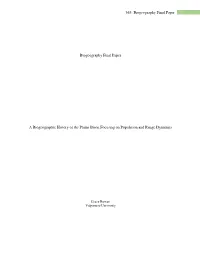 A Biogeographic History of the Plains Bison Focusing on Population and Range Dynamics