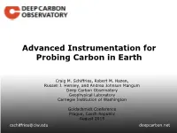 Advanced Instrumentation for Probing Carbon in Earth