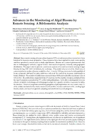 Advances in the Monitoring of Algal Blooms by Remote Sensing: a Bibliometric Analysis