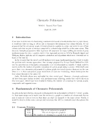 Chromatic Polynomials