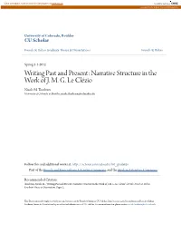 Narrative Structure in the Work of JMG Le Clézio