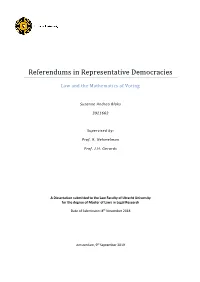 Referendums in Representative Democracies