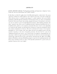 The Equivalence Problem and Signatures of Algebraic Curves