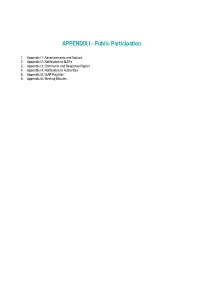 10 Appendix I: Public Participation
