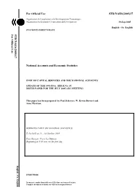 17 National Accounts and Economic Statistics STD/NAES(2005)