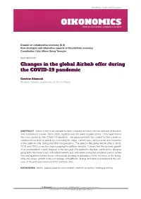 Changes in the Global Airbnb Offer During the COVID-19 Pandemic