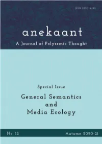 General Semantics and Media Ecology