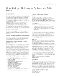 Heinz College of Information Systems and Public Policy 1