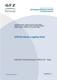 KTB Borehole Logging Data