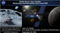 NASA Space User Update: Advancing Interoperability and Lunar PNT