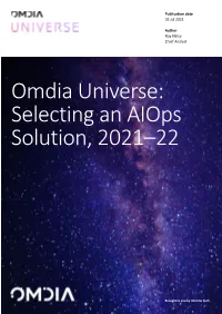Omdia Universe: Selecting an Aiops Solution, 2021–22