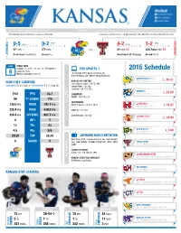 2015 Schedule Lawrence, Kan