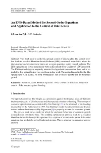 An ENO-Based Method for Second-Order Equations and Application to the Control of Dike Levels