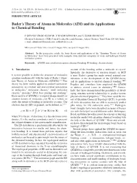 Bader's Theory of Atoms in Molecules