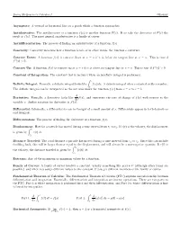 Barry Mcquarrie's Calculus I Glossary Asymptote: a Vertical Or Horizontal