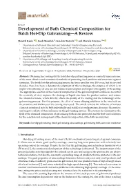 Development of Bath Chemical Composition for Batch Hot-Dip Galvanizing—A Review