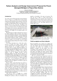 Failure Analysis and Design Improvement Proposal for Flood- Damaged Bridges in Papua New Guinea