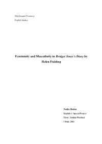 Femininity and Masculinity in Bridget Jones's Diary by Helen Fielding