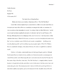 Hitchcock's Rope As an Auditory Adaptation of Poe's