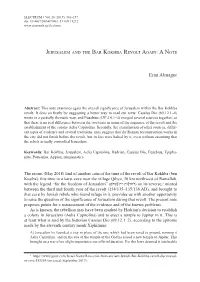 Jerusalem and the Bar Kokhba Revolt Again: a Note